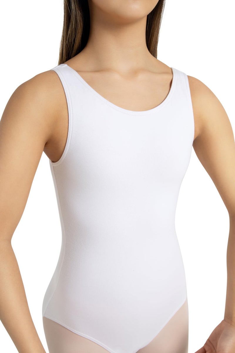 Capezio girls Classic High-neck Tank athletic leotards, White, 8 10 US - Image 3
